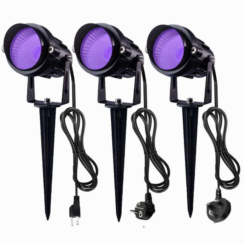 Outdoor Power Hub - Black Light Halloween Spotlight with Plug