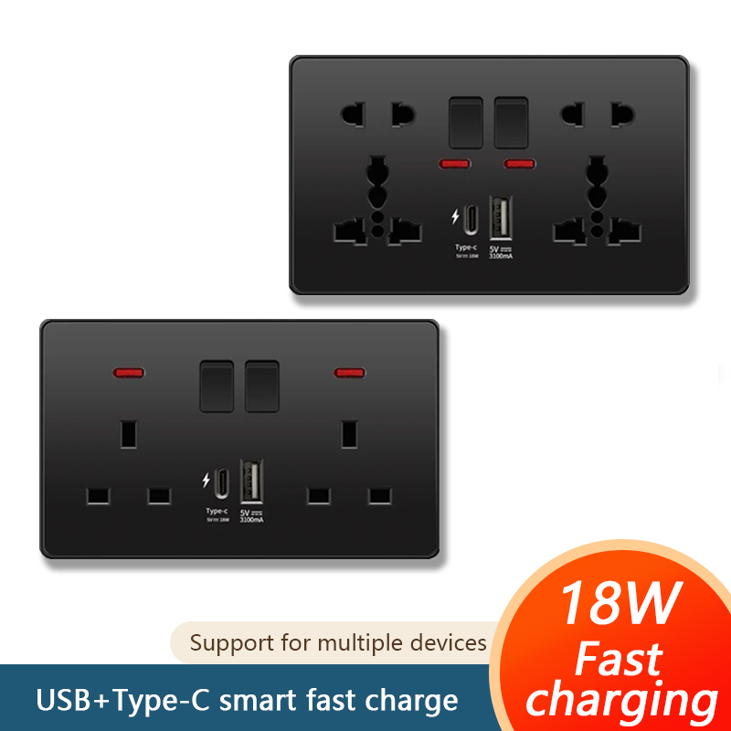 Outdoor Power Outlet - Universal 18W Fast Type C Wall