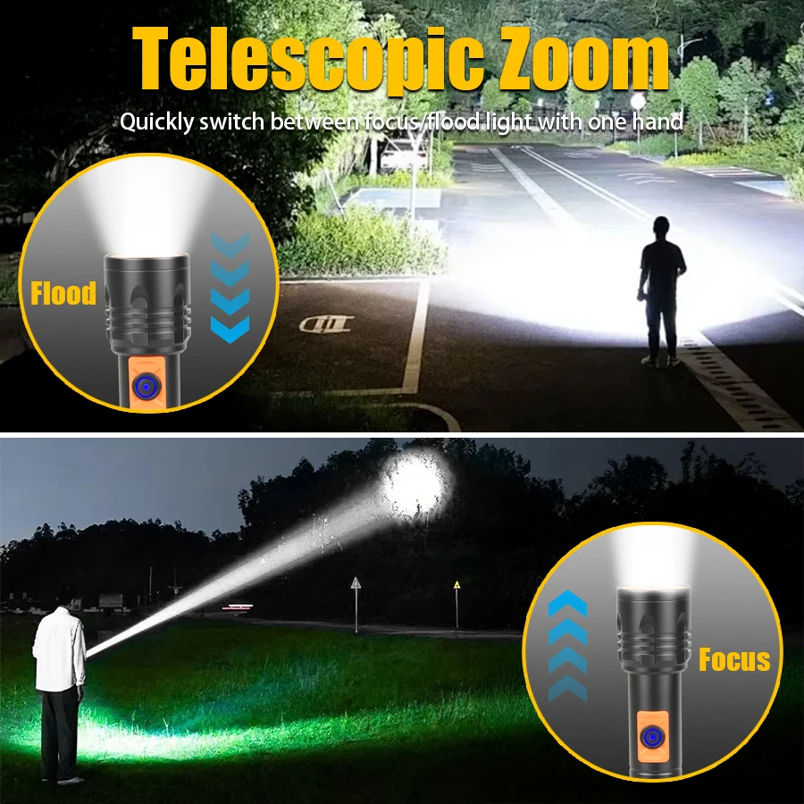 High Power LED Flashlight USB  - огляд і ціна Outdoor Power Usb