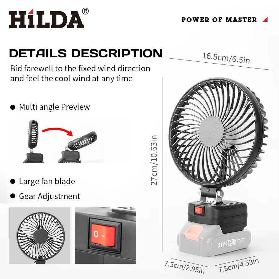 HILDA Electric Fan Portable Wi - огляд і ціна Outdoor Power Usa