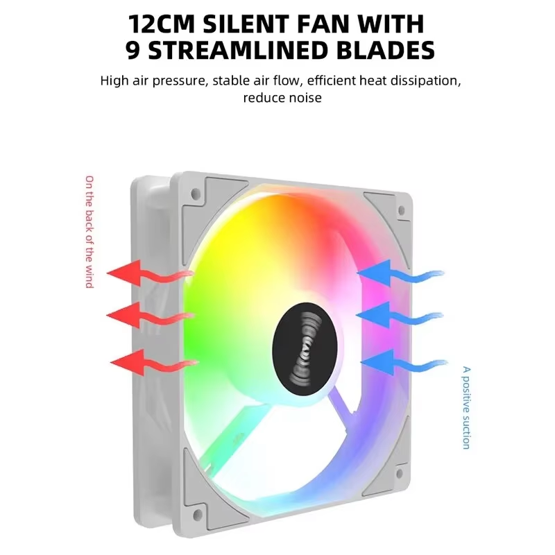 120mm PC Case Fan 12V RGB Cycl - огляд і ціна Outdoor Power Heater