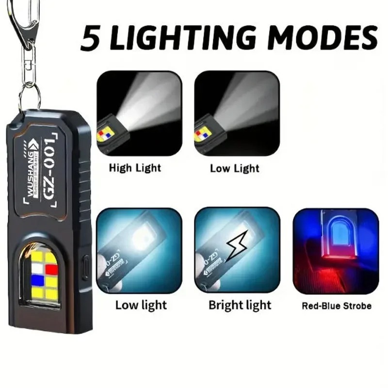 Portable Keychain LED COB Flas - огляд і ціна Outdoor Power Usb