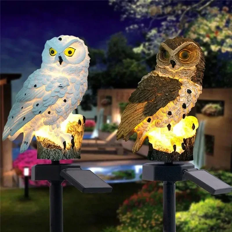 Solar Owl Statue Garden Light  - огляд і ціна Outdoor Power Outlet Solar