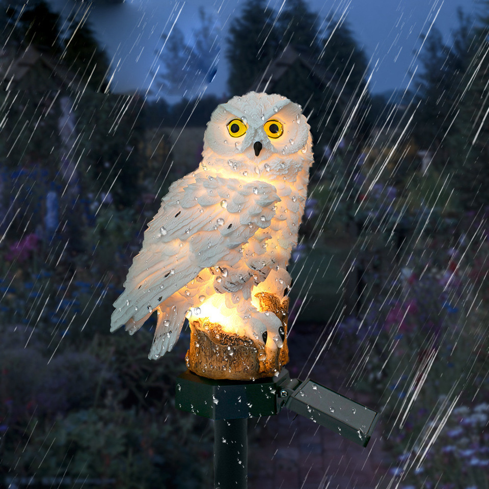 Solar Owl Statue Garden Light  - огляд і ціна Outdoor Power Outlet Solar