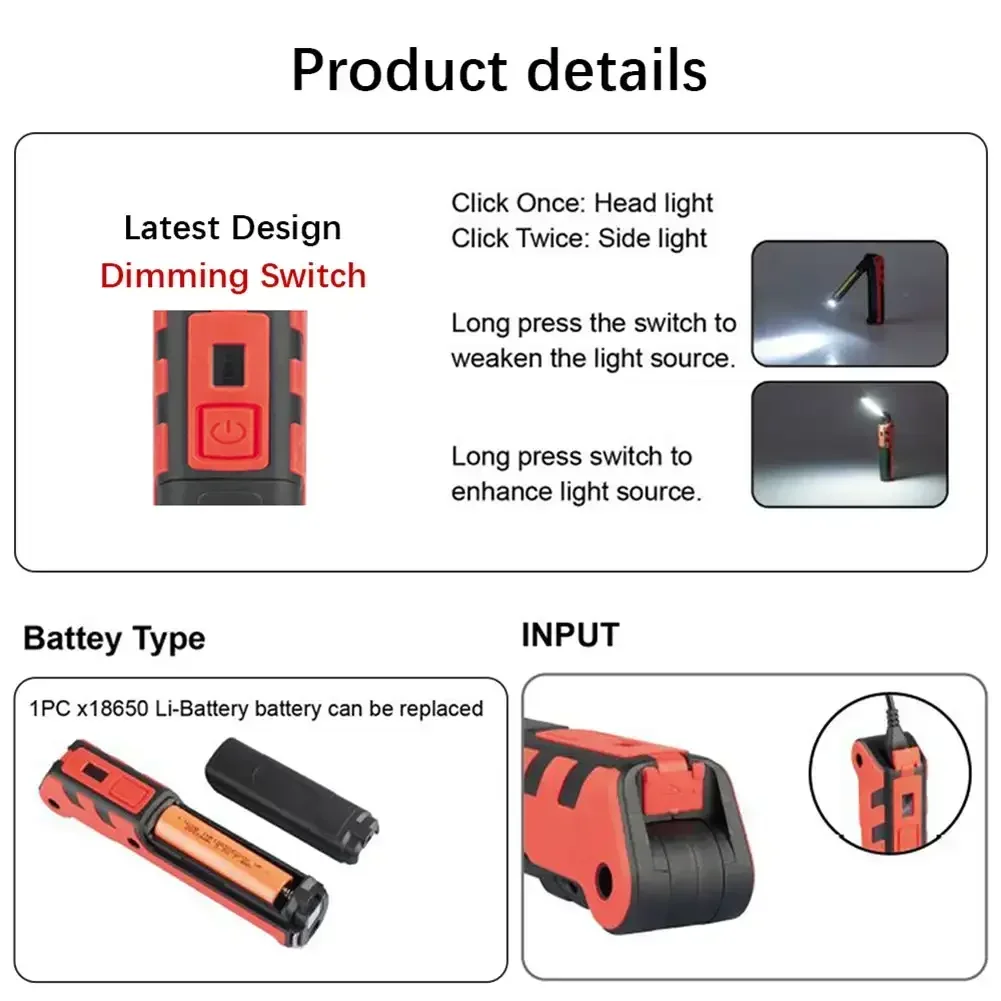 Dimmable COB LED Work Light US - огляд і ціна Outdoor Power Bank