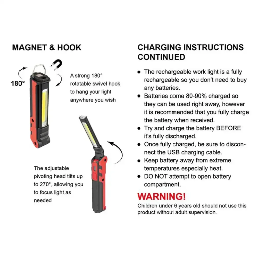 Dimmable COB LED Work Light US - огляд і ціна Outdoor Power Bank