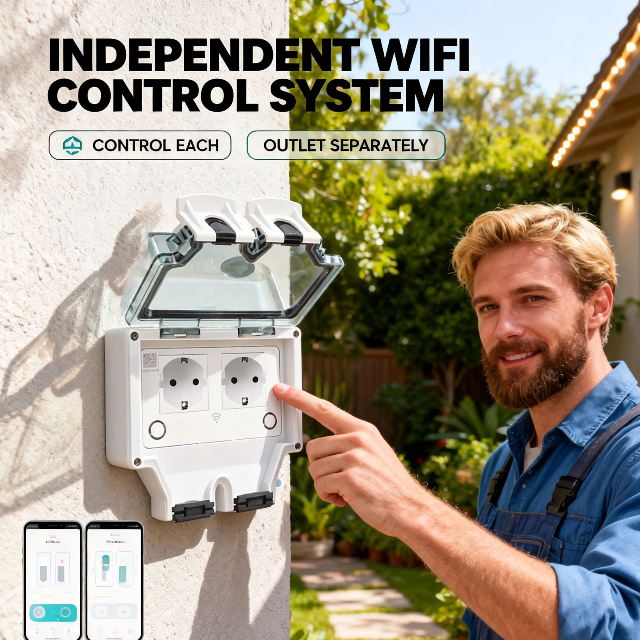 Tuya Waterproof Electrical Wal - огляд і ціна Outdoor Power Usa