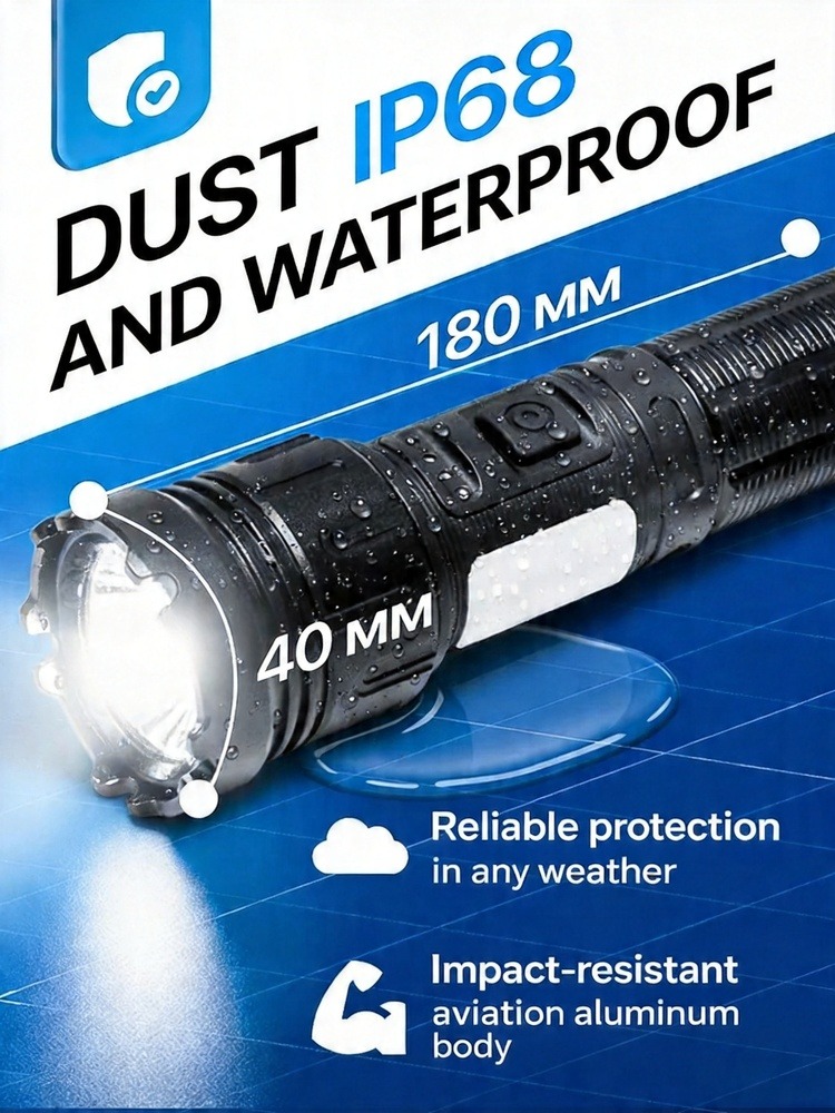 Laser Handheld Flashlight Rech - огляд і ціна Outdoor Power Usb